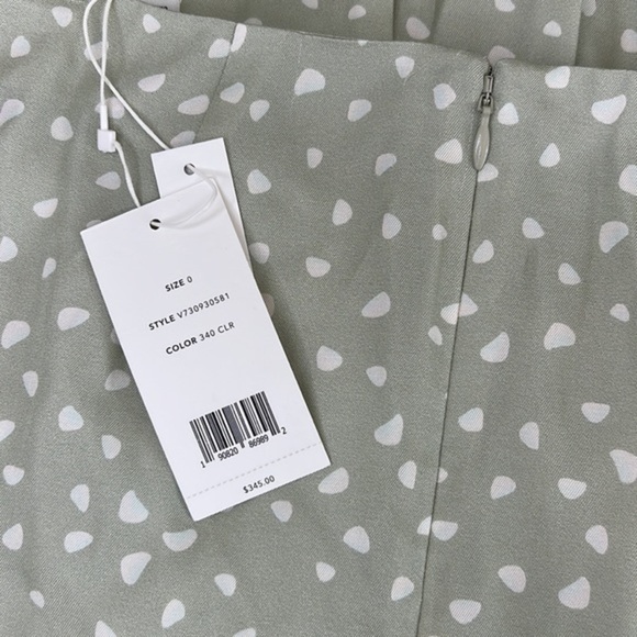 Vince Drape Silk Blend Skirt in Stone Dot Size 0 NWT - Picture 2 of 6